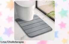 Alfombra de baño HITSLAM con espuma viscoelástica: ¡Absorción rápida y estabilidad total a un precio rebajado! Dale confort a tu baño, no te lo pierdas.