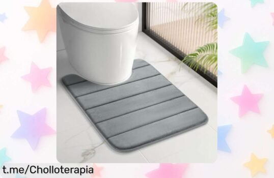 Alfombra de baño HITSLAM con espuma viscoelástica: ¡Absorción rápida y estabilidad total a un precio rebajado! Dale confort a tu baño, no te lo pierdas.