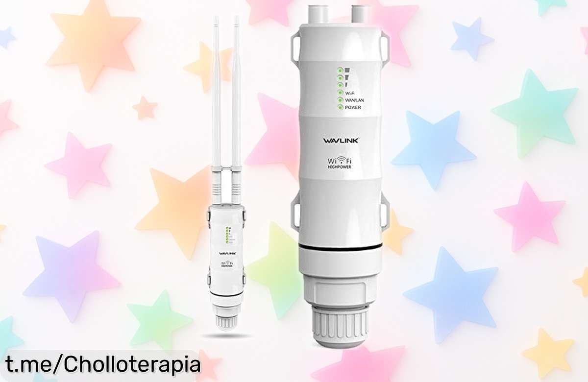 Amplificador WiFi de exterior WAVLINK AC600 para conectar tu jardín con señal potente y sin líos, ¡ofertón que no querrás dejar pasar! Mejora la cobertura hoy mismo.