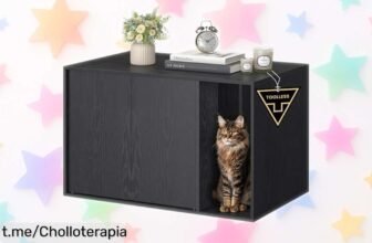 Armario arenero para gatos SONGMICS HOME con diseño moderno, montaje exprés y precio de ganga que hará feliz a tu gato y mantendrá tu casa impecable. ¡No te lo pierdas!