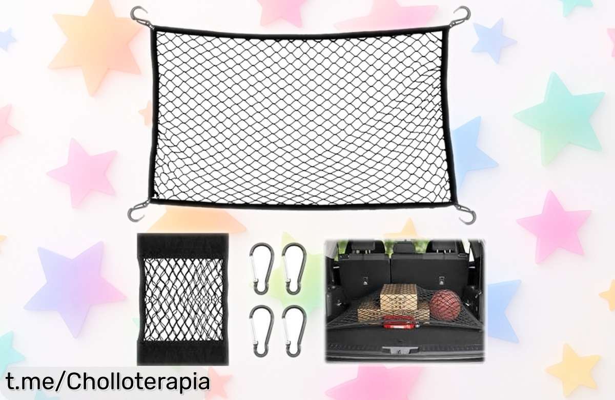 Asombrosa red extensible para maletero Scettar, perfecta para mantener tu coche ordenado a un precio de escándalo que no puedes dejar escapar. ¡Organiza tus viajes hoy mismo!