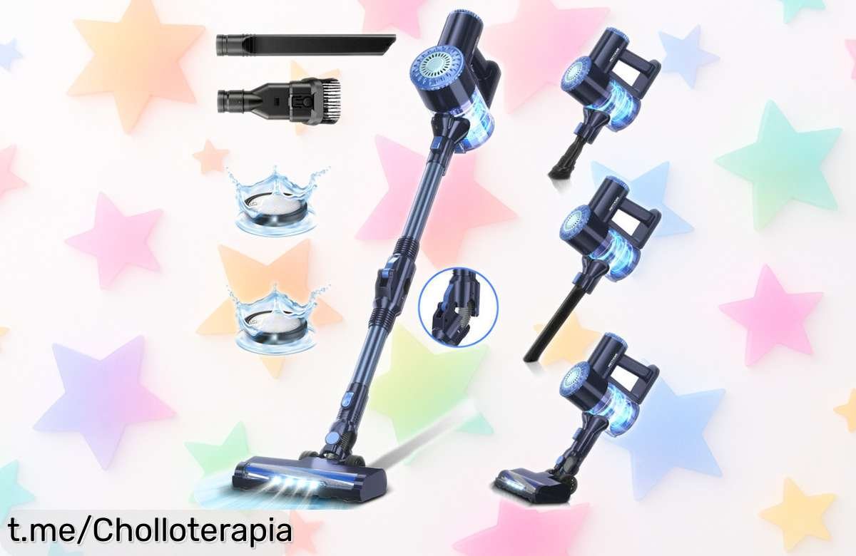 Aspiradora inalámbrica PrettyCare W400 6 en 1, un ofertón increíble para dejar tu casa impecable sin cables y alcanzar hasta los rincones más difíciles, ¡no lo dejes pasar!