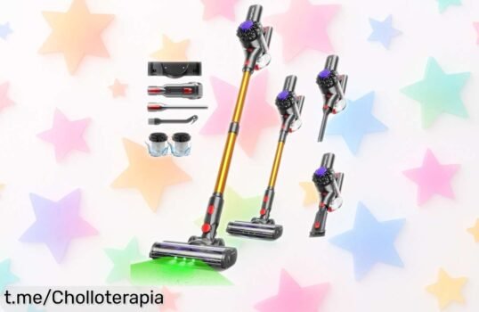 Aspiradora sin cable VACTechPro, ¡limpia todo con potencia y 40 min de autonomía a un precio de locos! No te quedes sin la tuya, esta oferta vuela rápido.