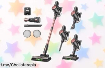 Aspiradora sin cable Vexilar V10Pro: limpieza a fondo con 45 minutos de autonomía y precio loco que no puedes dejar pasar, ¡tu hogar lo merece!