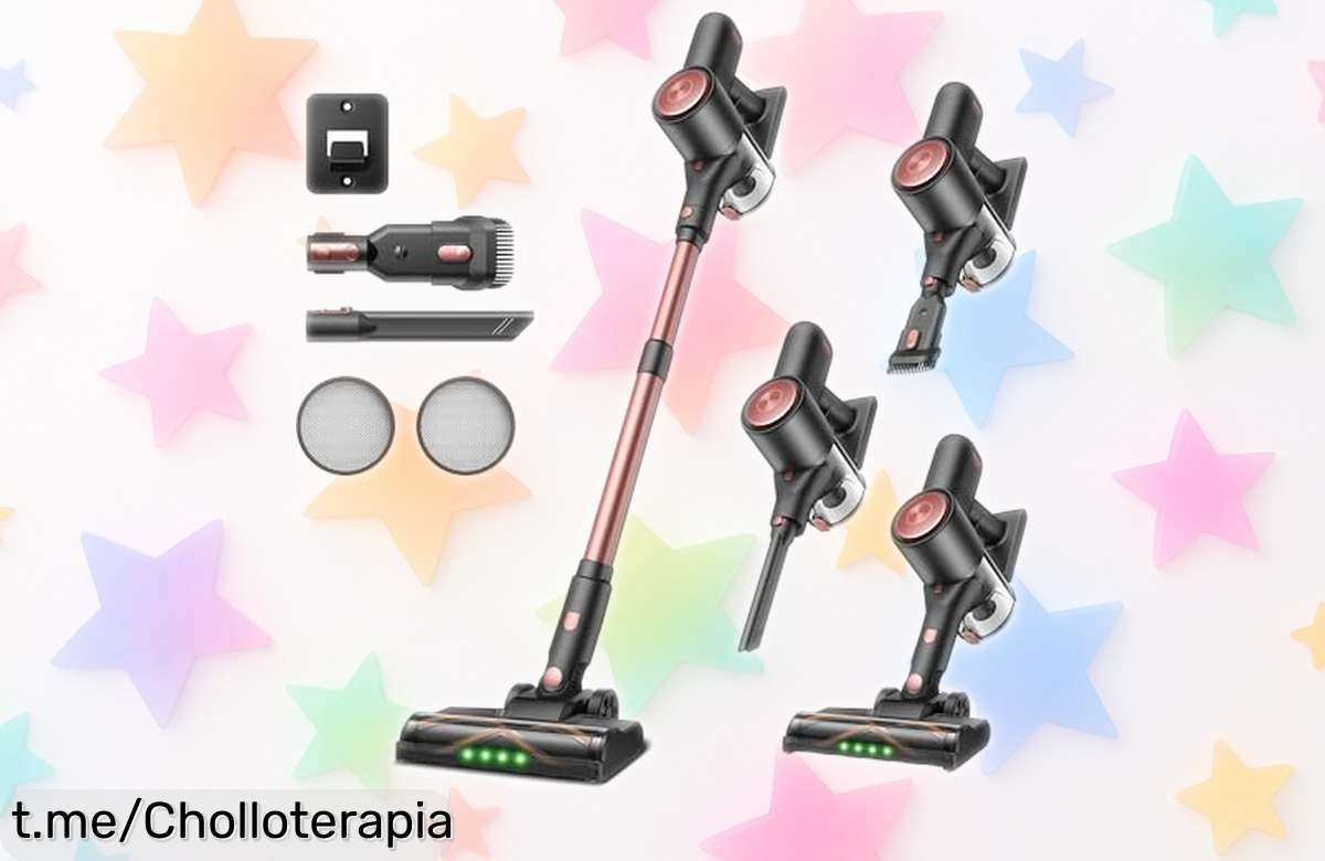 Aspiradora sin cable Vexilar V10Pro: limpieza a fondo con 45 minutos de autonomía y precio loco que no puedes dejar pasar, ¡tu hogar lo merece!