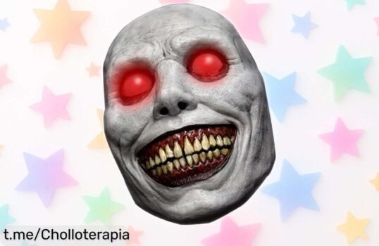 Atrévete con la máscara de látex LED roja que desata el terror en fiestas: ¡un chollo para brillar en tu próximo cosplay y no dejar a nadie indiferente!