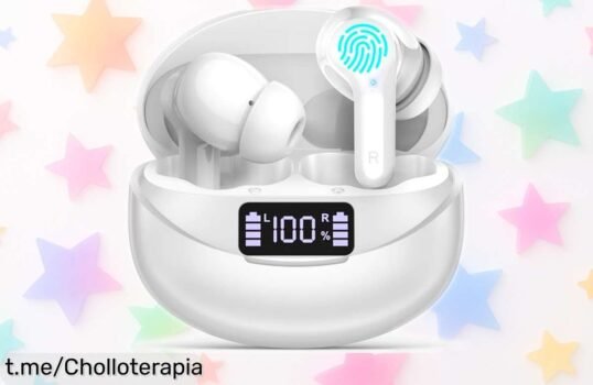 Auriculares Bluetooth 5.3 con sonido HiFi y micrófono HD a un precio loco, ¡aprovecha el ofertón de carga rápida y disfruta 35 horas de música sin parar!
