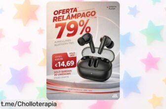 Auriculares inalámbricos Oraolo Bluetooth 5.4: Lleva tu música a todas partes con un descuento brutal y disfruta de 50 horas de batería mientras te mueves como nunca.