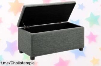 Banco baúl acolchado Amazon Basics, el ofertón perfecto para guardar juguetes y sentarte; ¡aprovecha este chollazo antes de que se acaben!