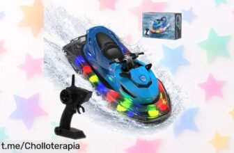 Barco teledirigido super chollo con luces LED y modo automático, diversión sin límites para tus peques, llévatelo ya o lo perderás por muy poco tiempo.