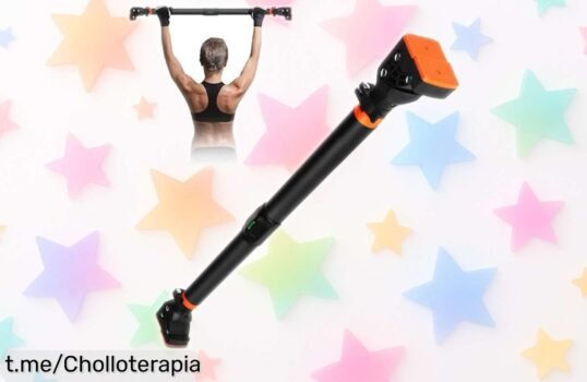 Barra de dominadas ajustable para puerta, soporta 200 kg y se coloca en segundos sin taladros: ¡aprovecha este ofertón y monta tu gimnasio en casa ya!