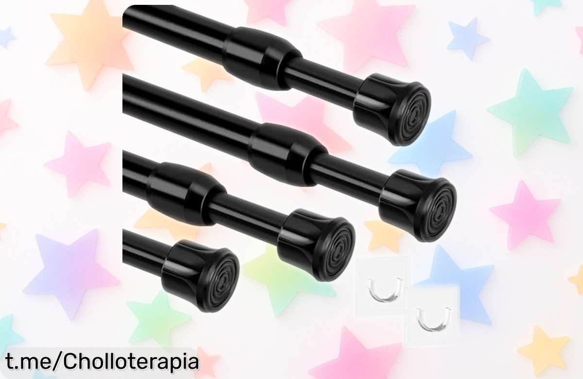 Barra de ducha extensible sin taladrar: el super chollo que necesitas para tus cortinas pesadas, ¡aprovecha esta oferta y dale un toque especial a tu baño ahora!