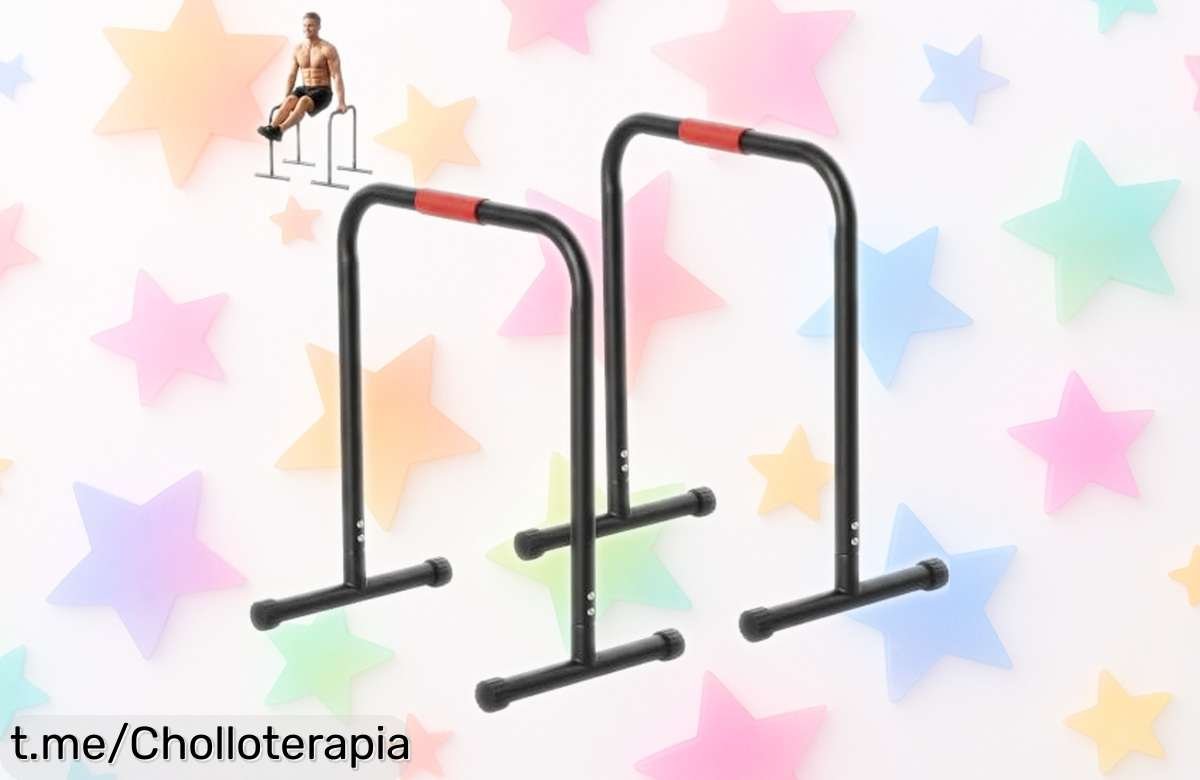 Barras paralelas HOMCOM super resistentes a un precio de ganga para entrenar en casa y conseguir esos brazos, pecho y abdominales que siempre quisiste; ¡no te lo pierdas!