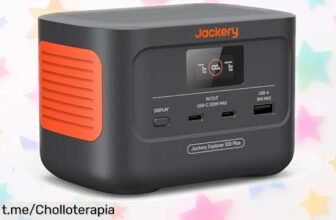 Batería portátil Jackery Explorer 100 Plus a un precio brutal, carga 3 dispositivos en menos de 2 horas y te acompaña en cada aventura. ¡Hazte con este chollazo antes que se agote!
