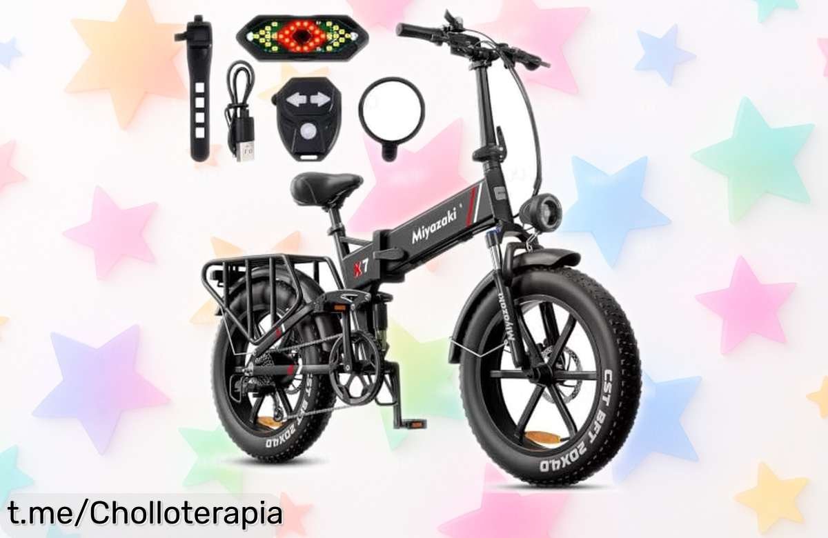 Bici eléctrica plegable Miyazaki, ligera y poderosa que sube sin esfuerzo: ¡aprovecha este súper chollo por tiempo limitado y siente la emoción de pedalear!