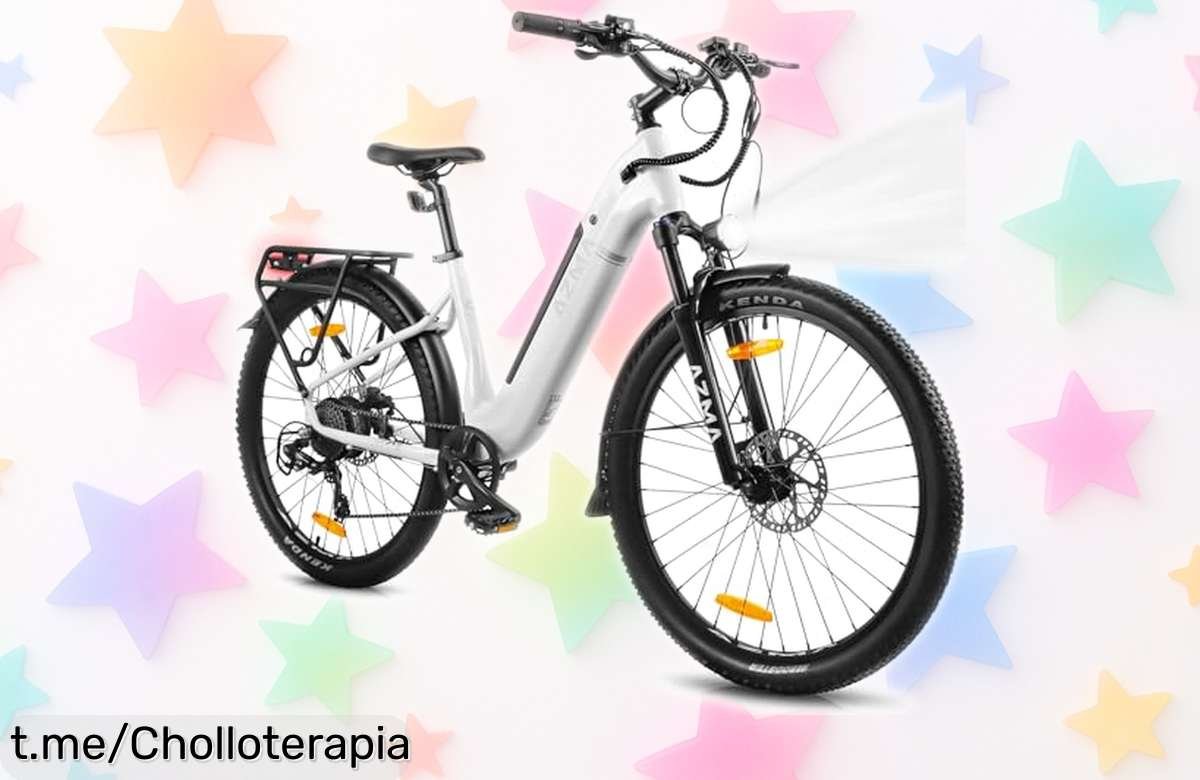 Bicicleta eléctrica AZMA con batería desmontable y 150 km de autonomía a un precio de escándalo, ¡no dejes pasar esta oferta increíble que te hará pedalear como nunca!