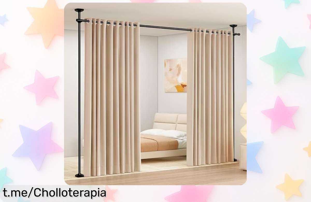 Biombo separador Weldun ajustable y súper resistente, precio de escándalo para transformar tu espacio sin líos. ¡No dejes pasar esta oportunidad única!