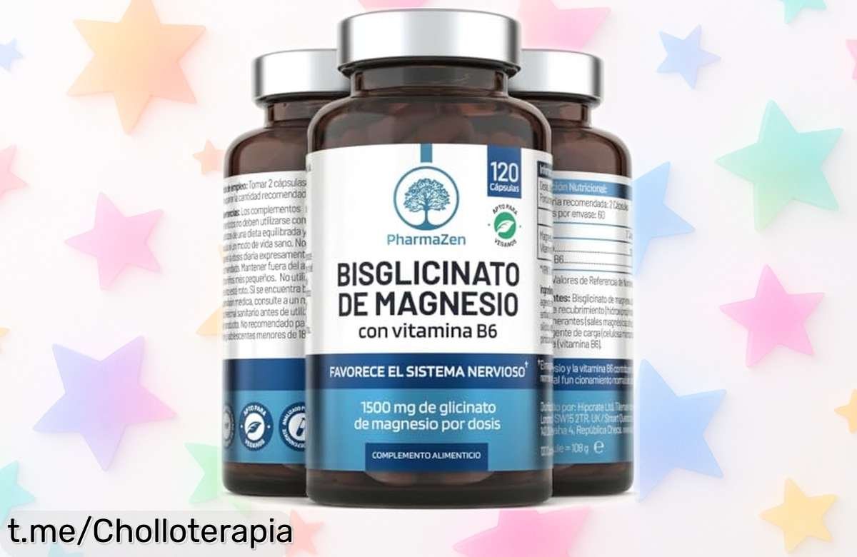 Bisglicinato de Magnesio 1500 mg con vitamina B6: energía y sueño reparador a un precio loco, ¡no dejes pasar esta oportunidad para sentirte increíble!