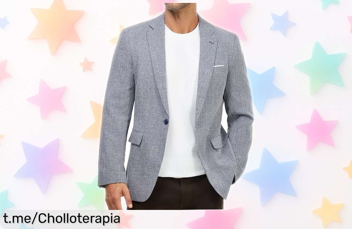 Blazer de hombre elegante y práctico a un precio loco, renovación instantánea para tu armario. Esta oferta te hará brillar en la oficina o cualquier quedada, ¡no te lo pierdas!