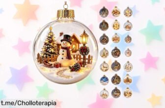 Bolas de Navidad iluminadas con mini escena para alegrar tu hogar, ¡aplica el cupón y descubre un ofertón que le dará vida a cada rincón estas fiestas!