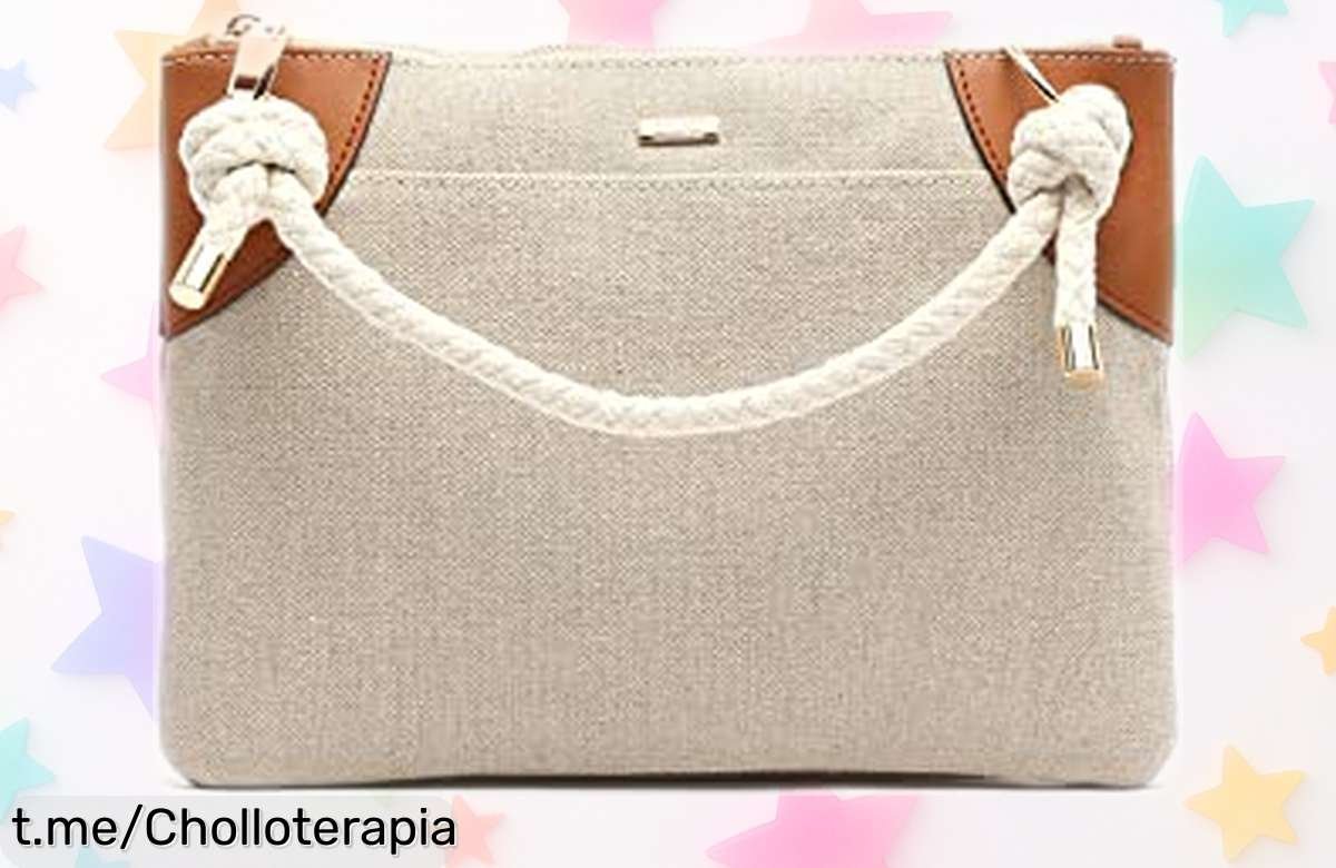 Bolso bandolera MISAKO Cordeli con cremalleras seguras y correa ajustable, ¡aprovecha este ofertón y lleva tu estilo a otro nivel sin complicaciones!