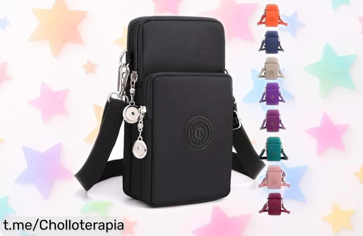 Bolso pequeño cruzado para mujer con correa ajustable y múltiple compartimentos, ¡un ofertón práctico y estiloso que te hará brillar a precio regalao!