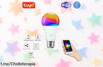 Bombilla LED Bluetooth y WiFi que cambia de color con un solo toque, ¡un chollo irresistible para ambientar tu hogar fácil y rápido! Aprovecha este ofertón antes de que desaparezca.