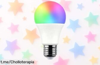 Bombilla LED smart WiFi E27 de 10W que cambia color y se controla desde tu móvil, ¡el chollo perfecto para iluminar tu hogar a lo grande!