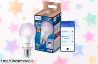 Bombilla inteligente Philips LED E27 que cambia colores y regula la luz a tu gusto, ¡ofertón espectacular para iluminar tu vida ya!