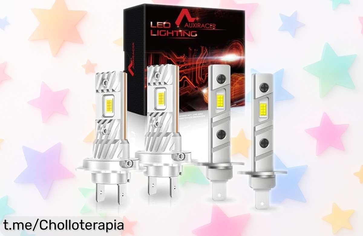 Bombillas LED AUXIRACER H1+H7 para coche y moto en pack de 4: iluminación brutal que transforma tu viaje. ¡Aprovecha este ofertón antes de que se acaben!