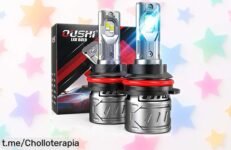 Bombillas LED OUSHI 9007 HB5 con luz blanca potente y turbo silencioso, ¡un ofertón para iluminar tu camino y sentirte más seguro ya!