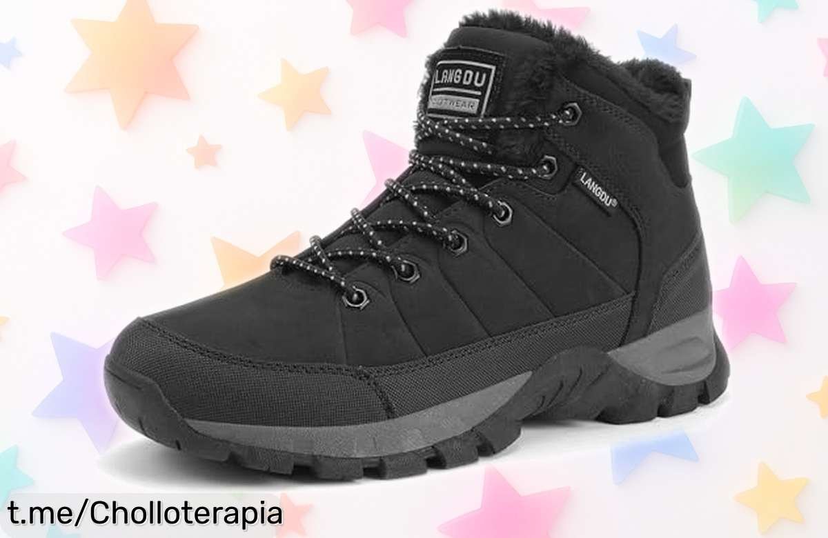 Botas de senderismo LANGDU resistentes al frío y con suela antideslizante, ¡ahora a precio de ganga para que conquistes la montaña! No te quedes sin ellas.