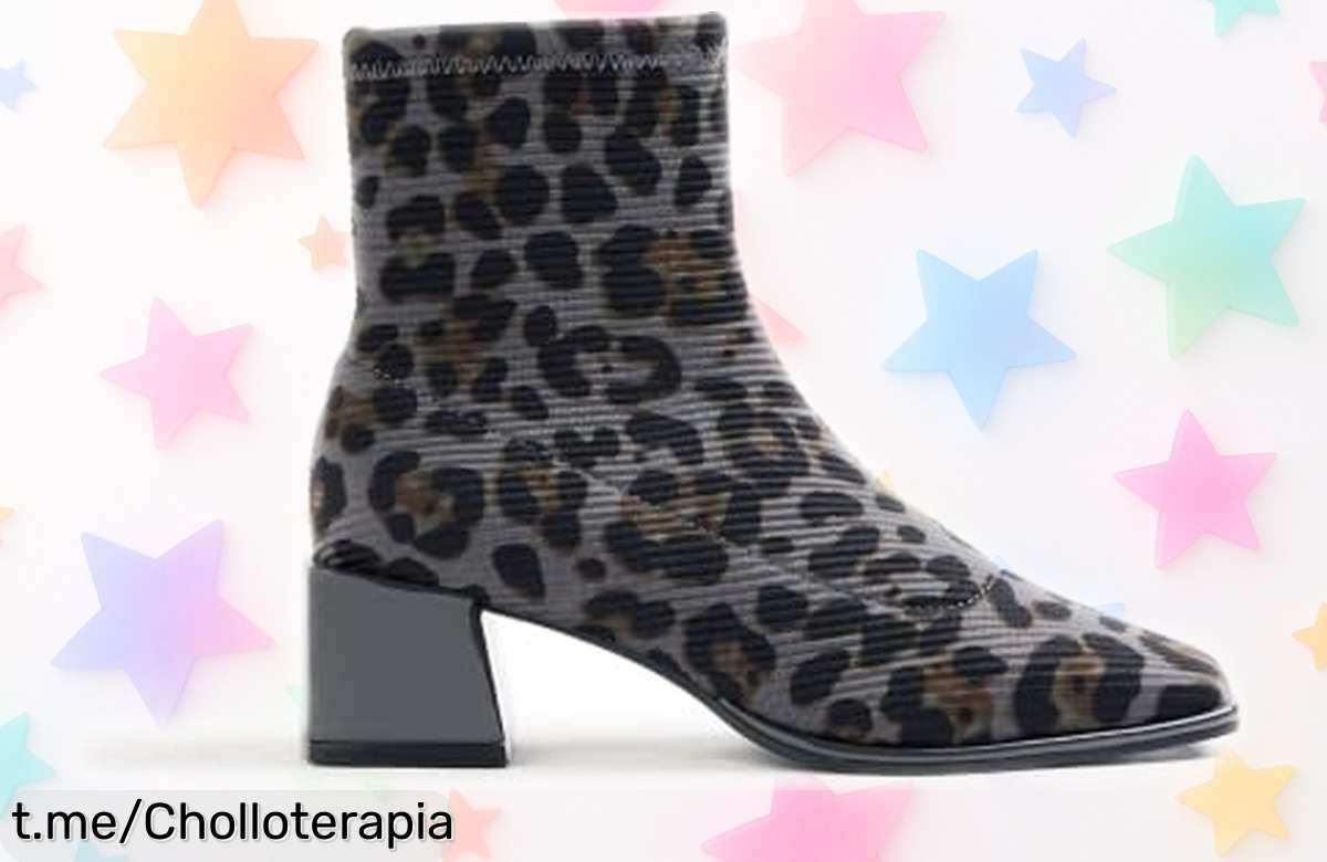 Botines de mujer tipo calcetín GIOSEPPO con animal print y tacón rojo, ¡rebajados a un precio nunca visto que te hará brillar! No dejes escapar esta oportunidad única.