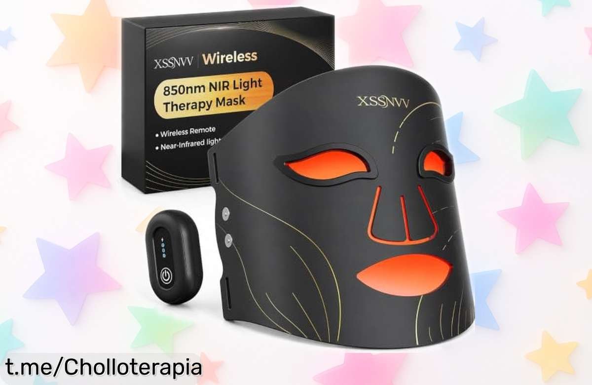 Brillante máscara LED facial XSSNVV NVV10 que mima tu piel con 4 luces, ¡ahora a precio de ganga! Consíguela ya y deslumbra con una piel radiante como nunca antes.