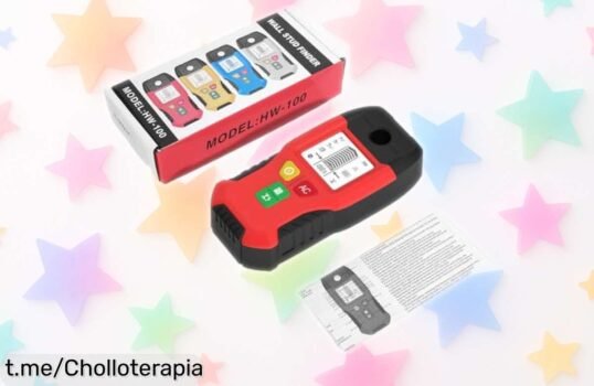 Buscador de pernos y cables para pared con pantalla LCD, ¡rebajado a precio de ganga! Evita líos al taladrar y completa tus proyectos en un pis pas. Aprovecha este super chollo antes que se agote.