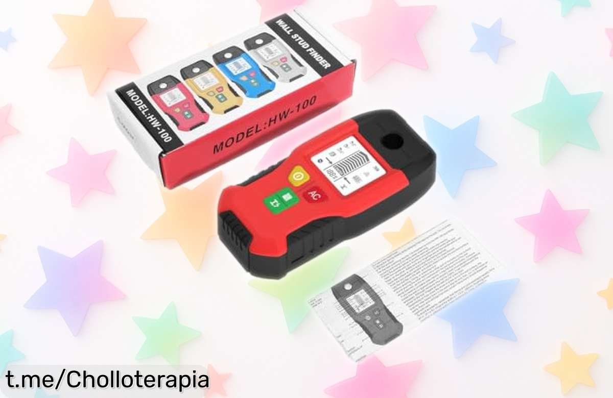 Buscador de pernos y cables para pared con pantalla LCD, ¡rebajado a precio de ganga! Evita líos al taladrar y completa tus proyectos en un pis pas. Aprovecha este super chollo antes que se agote.