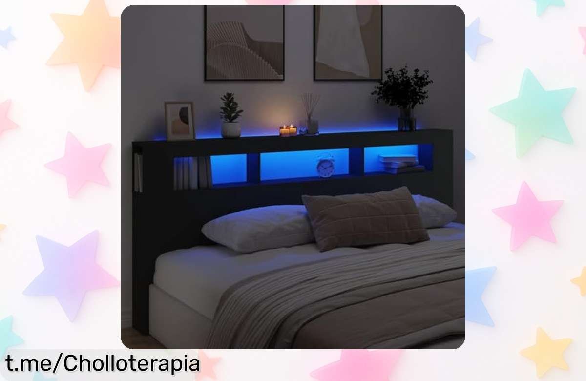 Cabecero con LED personalizable Willood: transforma tu dormitorio al instante y aprovecha su precio loco antes de que se acabe esta oportunidad única.