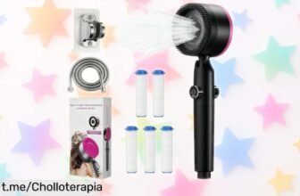 Cabezal de ducha alta presión Soidtwer con filtro antical y manguera, convierte tu baño en un spa de lujo a precio loco. ¡Aprovecha este ofertón antes que se agote!