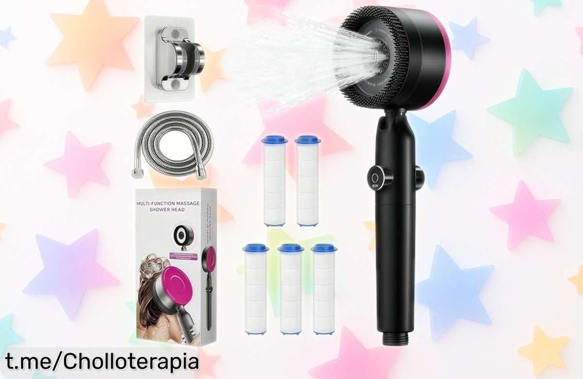 Cabezal de ducha alta presión Soidtwer con filtro antical y manguera, convierte tu baño en un spa de lujo a precio loco. ¡Aprovecha este ofertón antes que se agote!