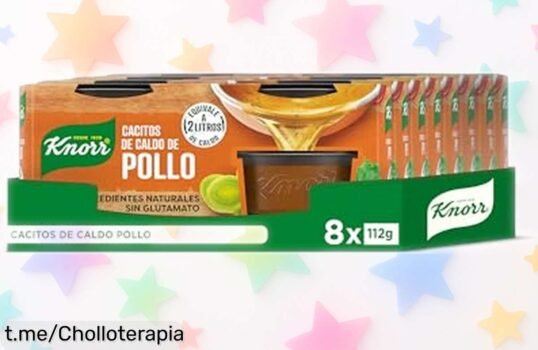 Cacitos de caldo de pollo Knorr pack de 8 a precio tirado, para gourmet en casa: ¡prepárate sopas y guisos sabrosos en solo un minuto! No te lo pierdas.