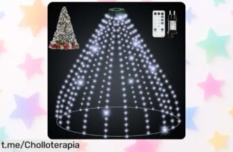 Cadena de luces mágicas para árbol de Navidad con 400 LEDs y mando a distancia, ¡no te puedes perder este chollazo que iluminará tus fiestas!