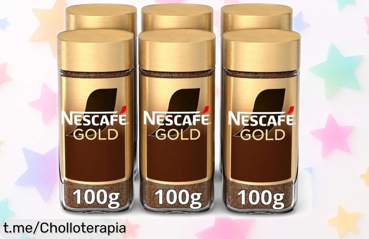 Café soluble Nescafé Gold Natural en pack ahorro de 6 tarros: ¡precio loco! No te quedes sin tu cafelito buenísimo, aprovecha este super chollo y hazlo tú mismo cada mañana.