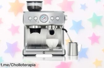 Cafetera italiana semiautomática Garvee: muele a tu gusto y crea espuma de leche cremosa, ¡un chollo que hará que cada café sea una experiencia única en casa!