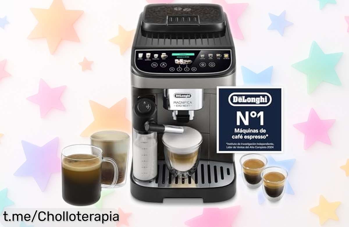 Cafetera súper automática De’Longhi Magnifica Evo Next: ¡ofertón único para saborear 13 cafés con espuma cremosa y hacer cada sorbo inolvidable!