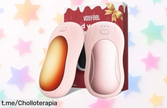 Calentador de manos recargable 2 en 1 VOSFEEL: siente el calor al instante y no pases frío, ¡aprovecha este precio increíble antes de que se agote!