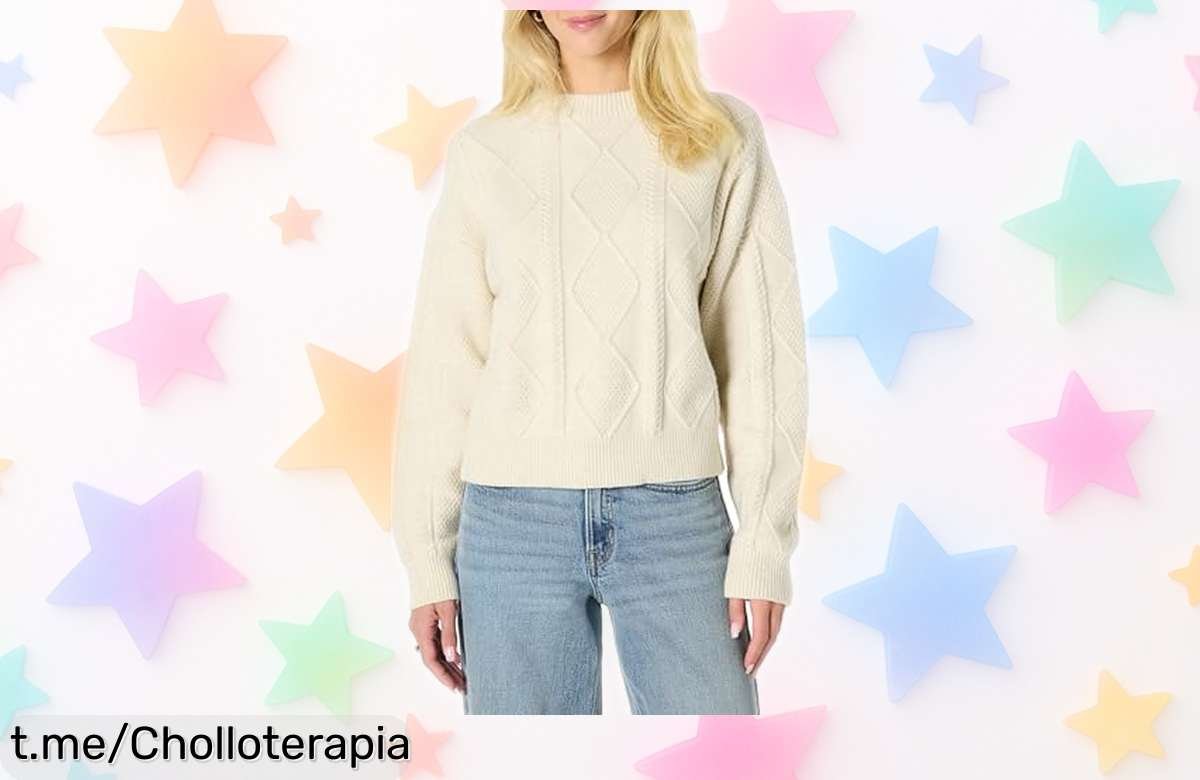 Cálido y moderno jersey holgado Amazon Essentials con cuello alto a un precio loco que no podrás dejar escapar, ¡dale a tu armario lo que necesita ya!