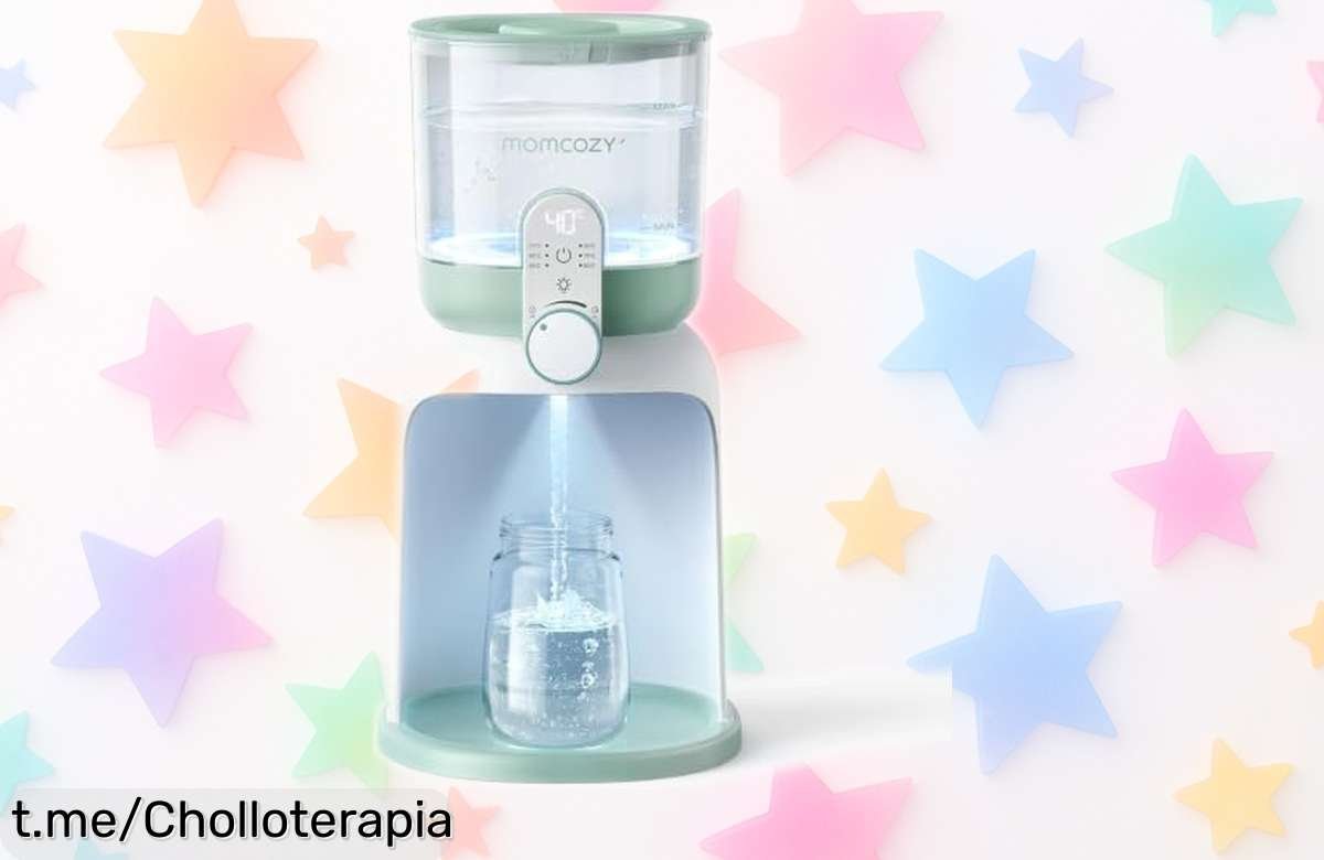 Calienta biberones Momcozy con luz nocturna suave y 6 temperaturas a precio de ganga que no te puedes perder, ¡más calidez para esos momentos especiales!