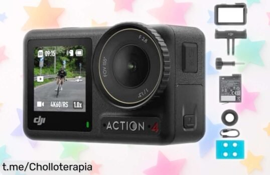 Cámara de acción Osmo Action 4 de DJI con calidad 4K y estabilización, un ofertón increíble que te hará recordar cada aventura como nunca antes. ¡No lo dejes escapar!