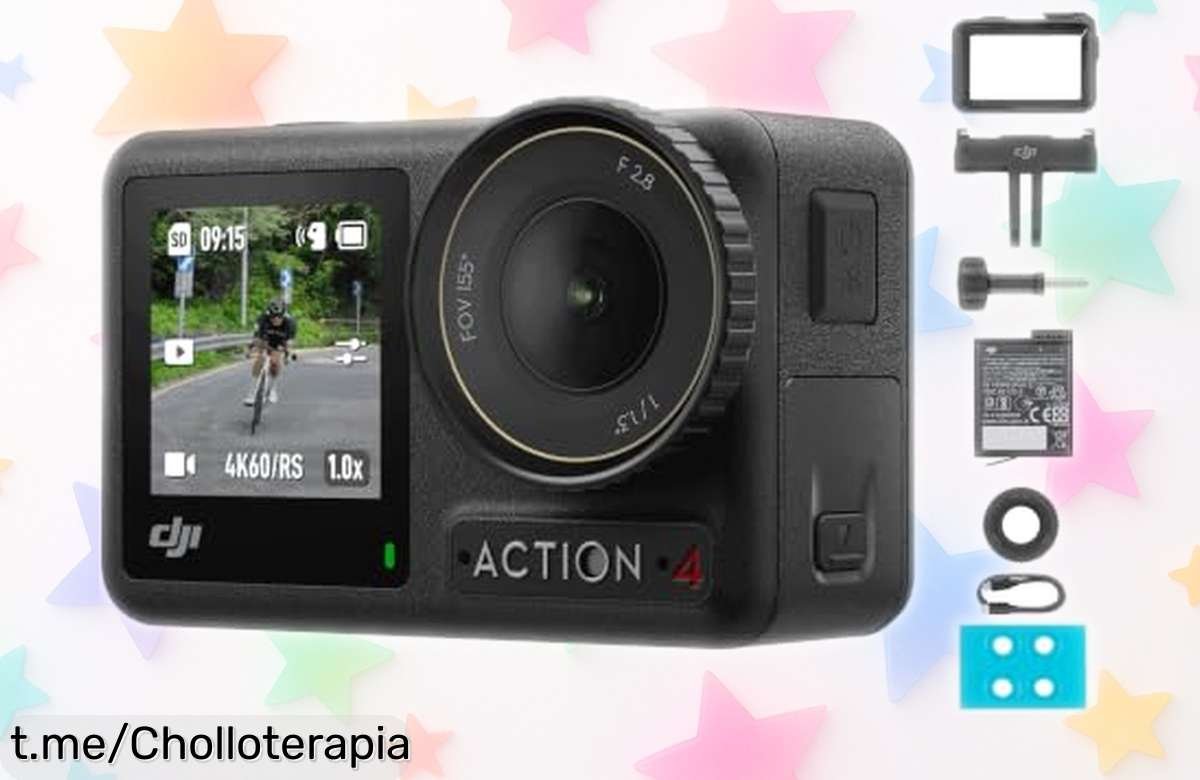 Cámara de acción Osmo Action 4 de DJI con calidad 4K y estabilización, un ofertón increíble que te hará recordar cada aventura como nunca antes. ¡No lo dejes escapar!