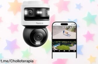 Cámara de vigilancia Reolink con doble lente y visión 360°, ¡ofertón para tener la seguridad que mereces! No te quedes sin ella, controla todo fácilmente ahora mismo.